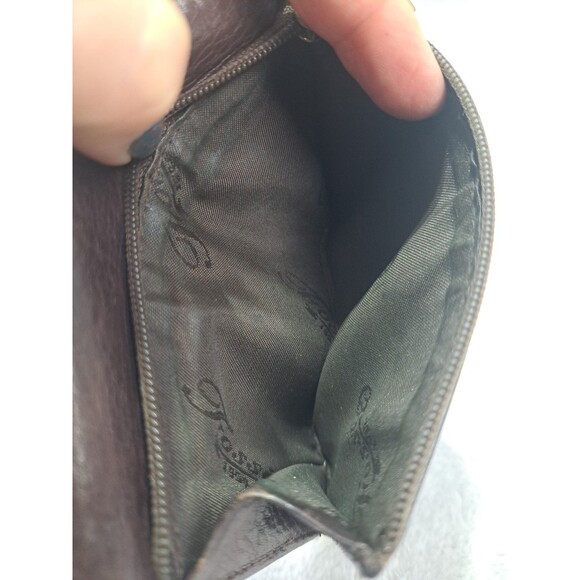 Fossil Wallet Brown Pebbled Leather Tri-Fold ID CC Slots Zip Coin Pockets Womans - Picture 12 of 13